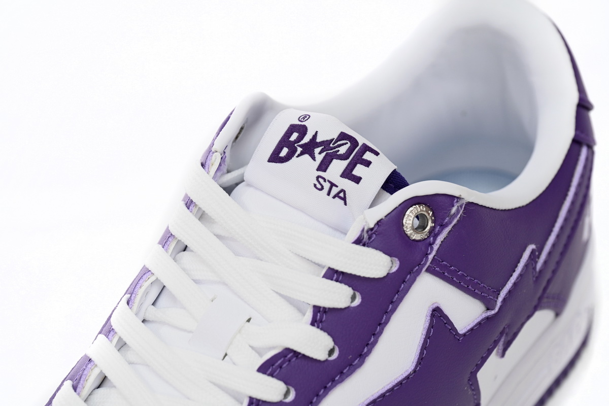 Zafa Wear  A Bathing Ape Bape Sta Low White Purple