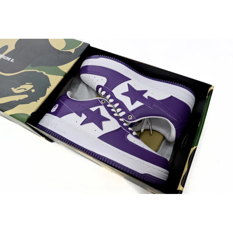 Zafa Wear  A Bathing Ape Bape Sta Low White Purple