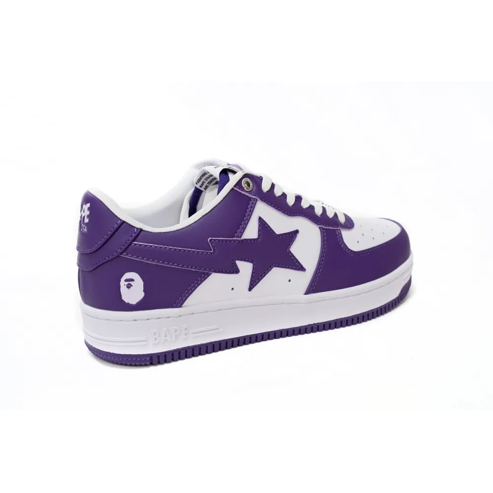 Zafa Wear  A Bathing Ape Bape Sta Low White Purple 1170 0191 007