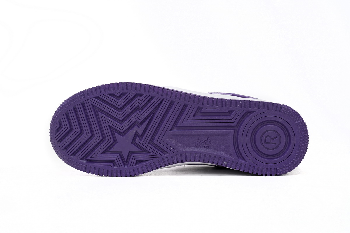 Zafa Wear  A Bathing Ape Bape Sta Low White Purple