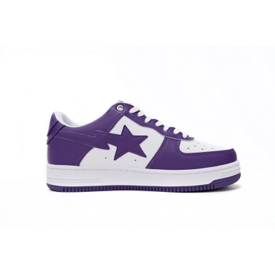 Pkgod A Bathing Ape Bape Sta Low White Purple 02