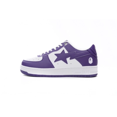 Pkgod A Bathing Ape Bape Sta Low White Purple 01