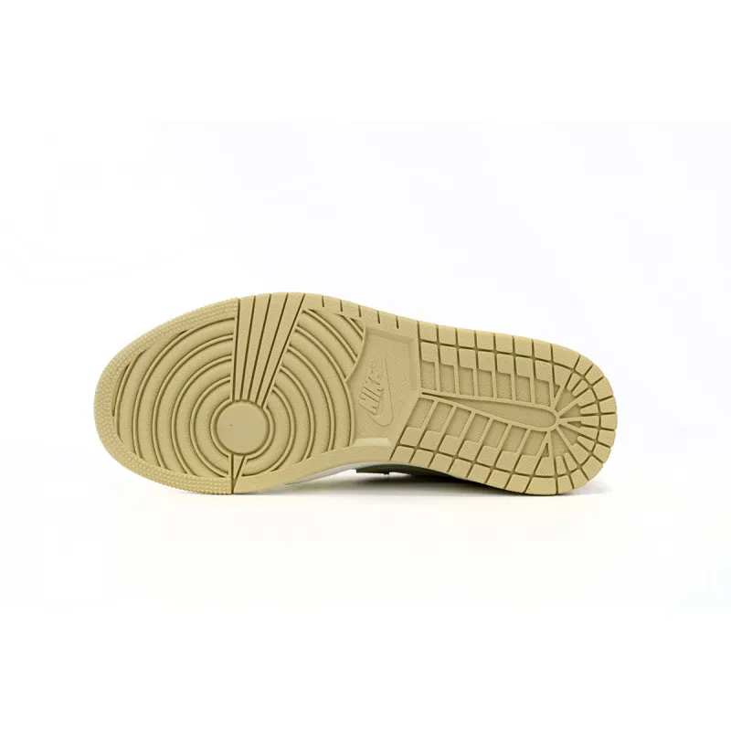 Pkgod Air Jordan 1 Low Sail White Oil Green