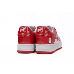 Zafa Wear  A Bathing Ape Bape Sta Low Red And White Mirror Surface