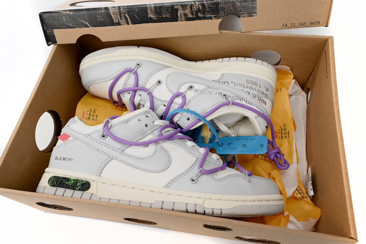    Pkgod Nike Dunk Low Off-White Lot 47