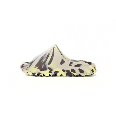 Pkgod adidas Yeezy Slide Enflame Oil Painting Ink Yellow 01