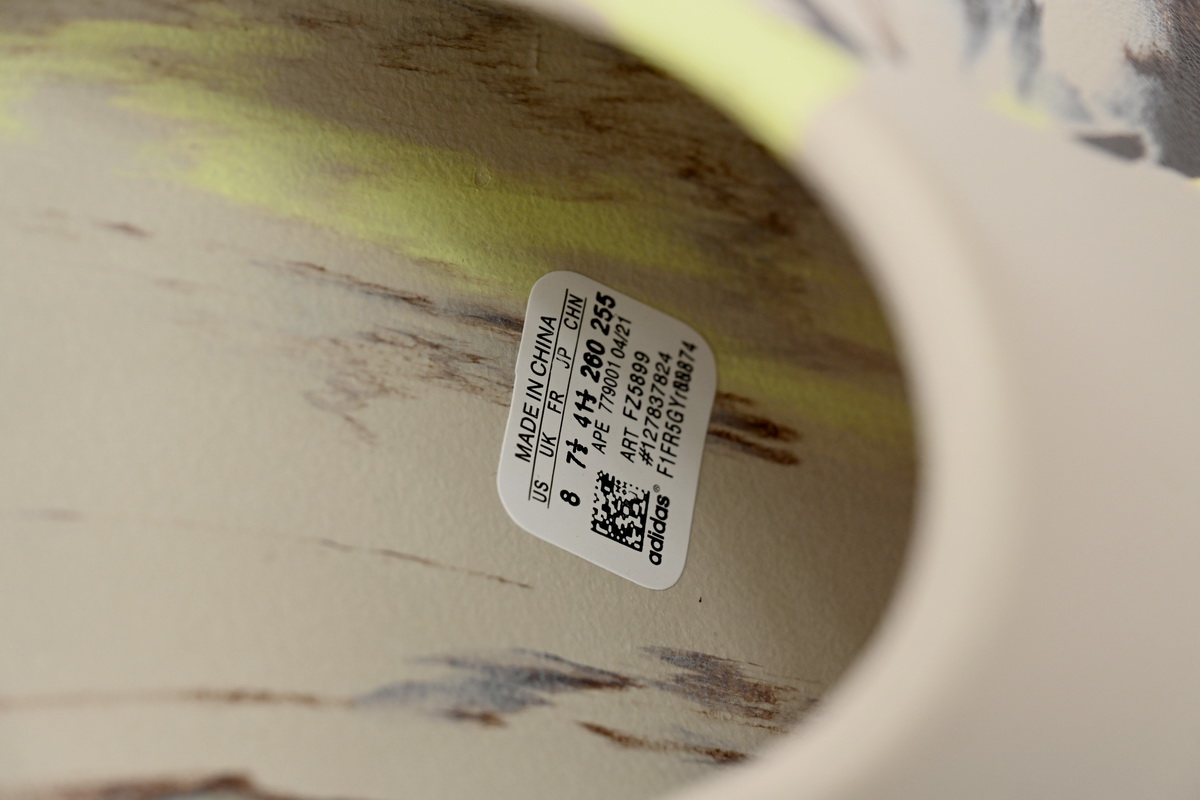 Pkgod adidas Yeezy Slide Enflame Oil Painting Ink Yellow
