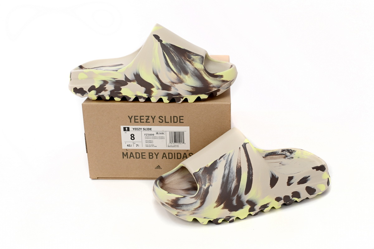 Pkgod adidas Yeezy Slide Enflame Oil Painting Ink Yellow