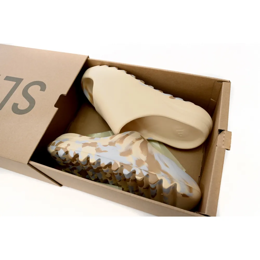 Pkgod adidas Yeezy Slide Enflame Oil Painting White Yellow