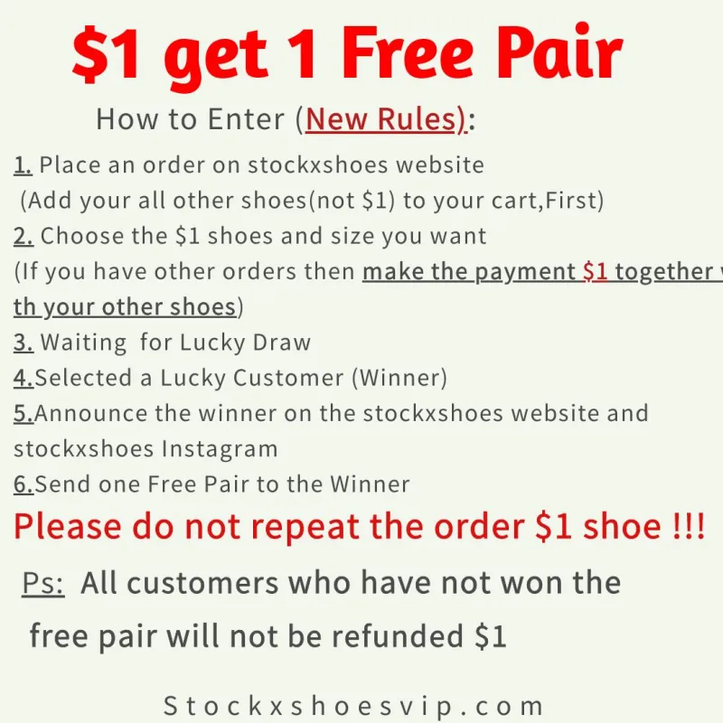 $1 Get 1 Free Pair Shoes & Stockxshoes Mother's Day Sale