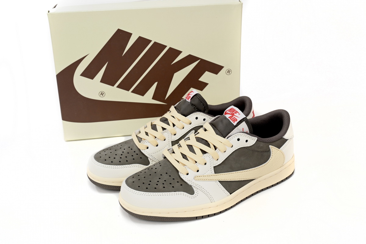  Pkgod Air Jordan 1 Retro Low OG SP Travis Scott Reverse Mocha  