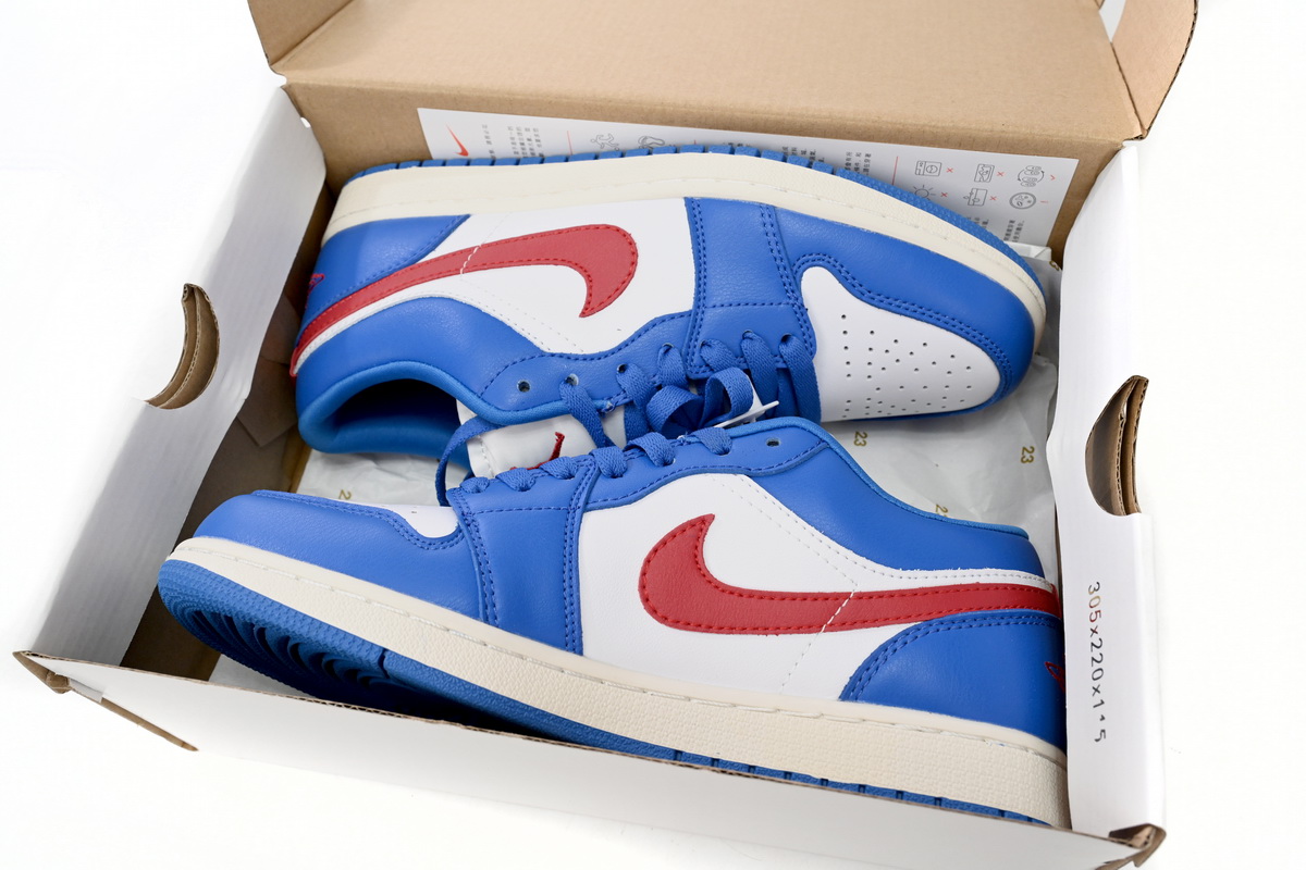    Stockxshoes Special Sale &Air Jordan 1 Low Sport Blue Gym Red