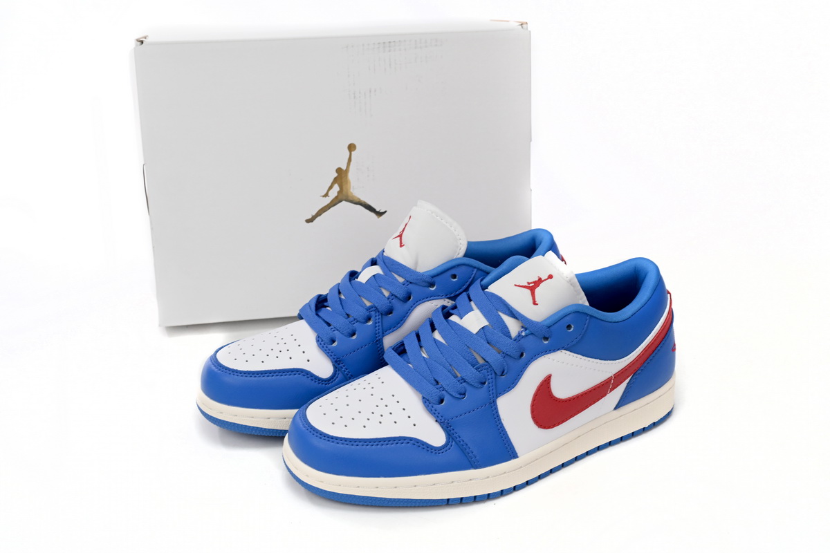    Stockxshoes Special Sale &Air Jordan 1 Low Sport Blue Gym Red