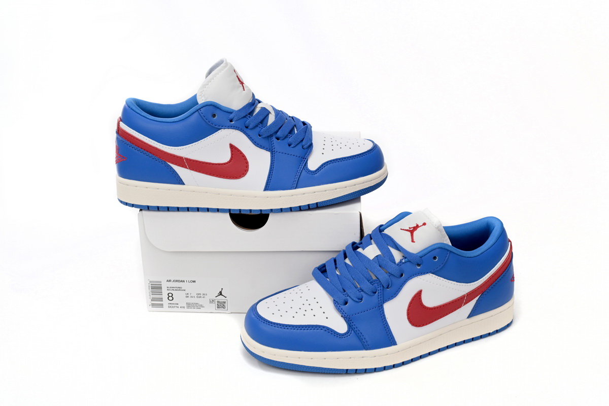    Stockxshoes Special Sale &Air Jordan 1 Low Sport Blue Gym Red