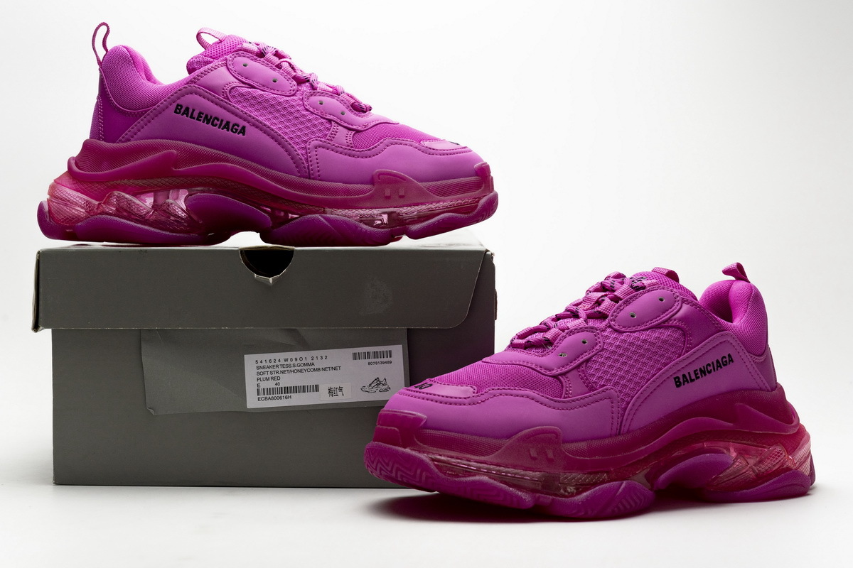        Balenciaga Triple S Plum Red