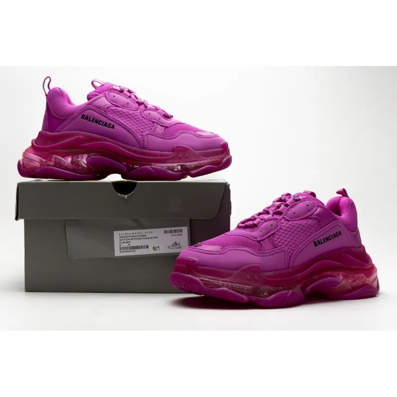  Pkgod   Balenciaga Triple S Plum Red