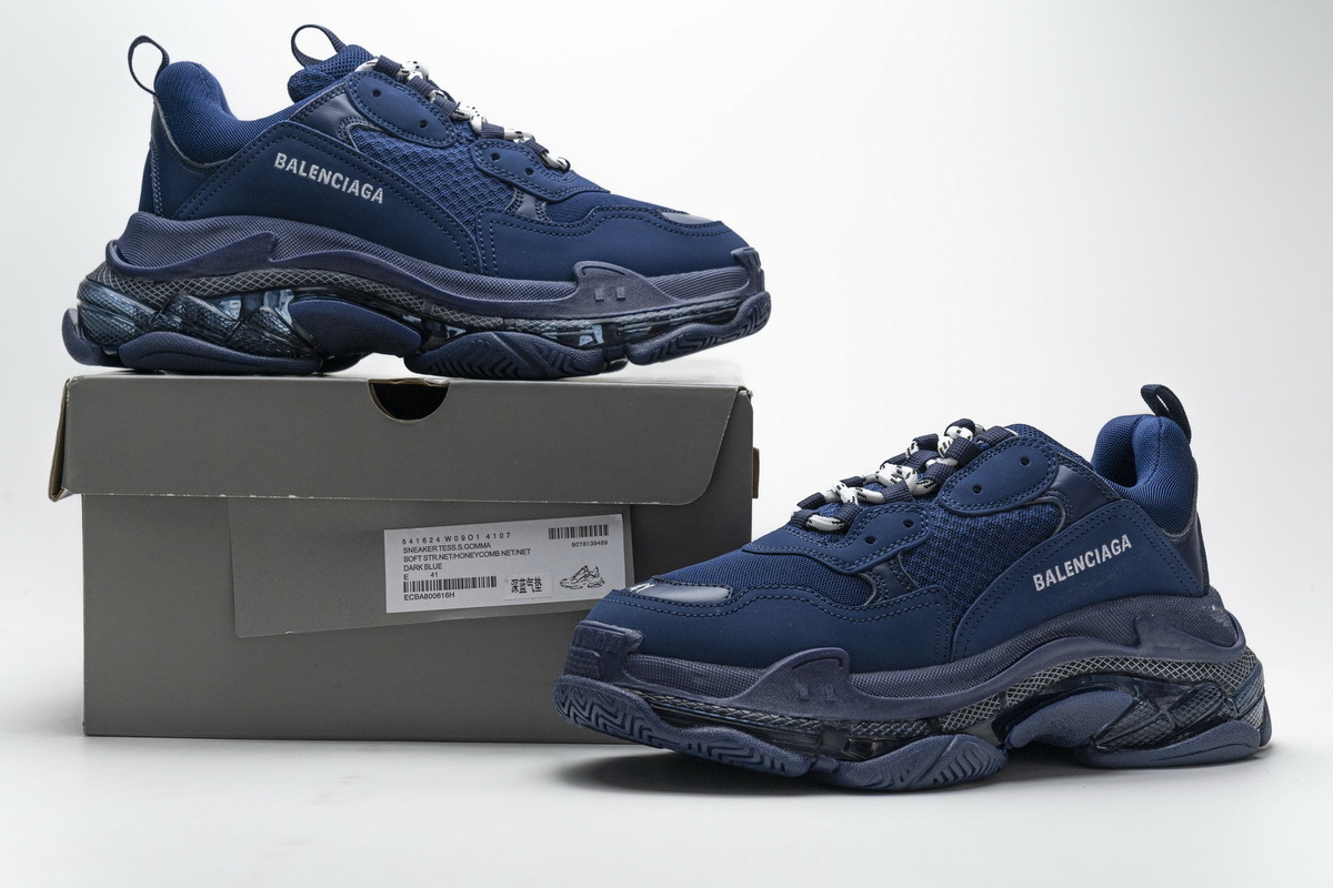  Pkgod  Balenciaga Triple S Dark Blue