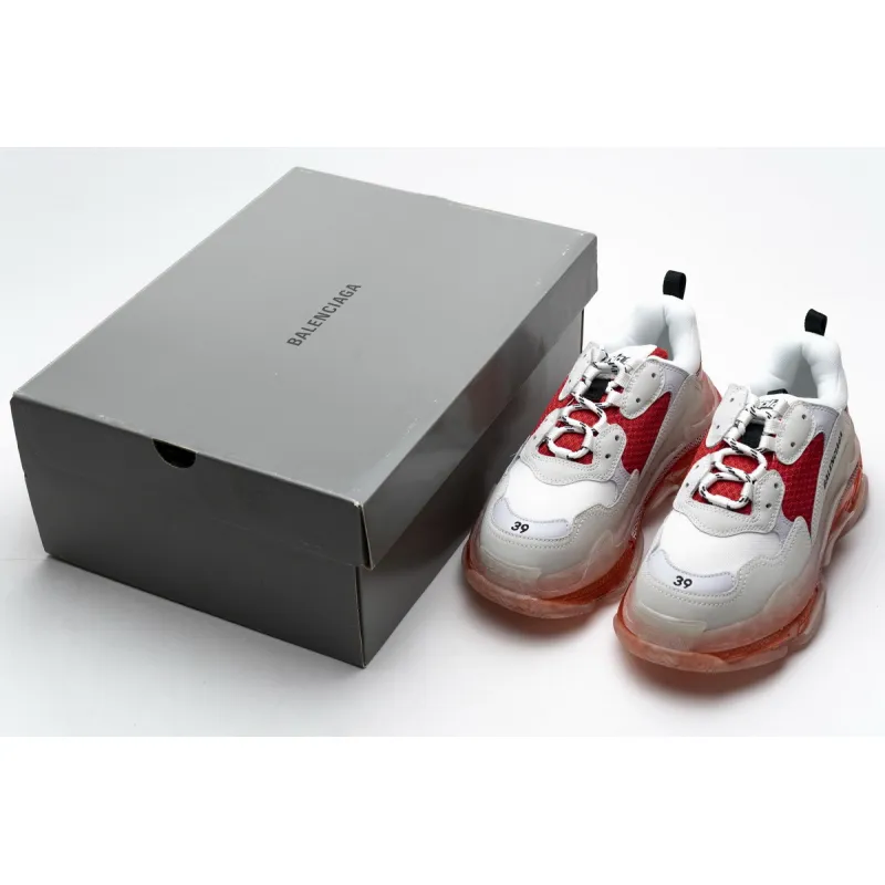  Pkgod  Balenciaga Triple S White Red