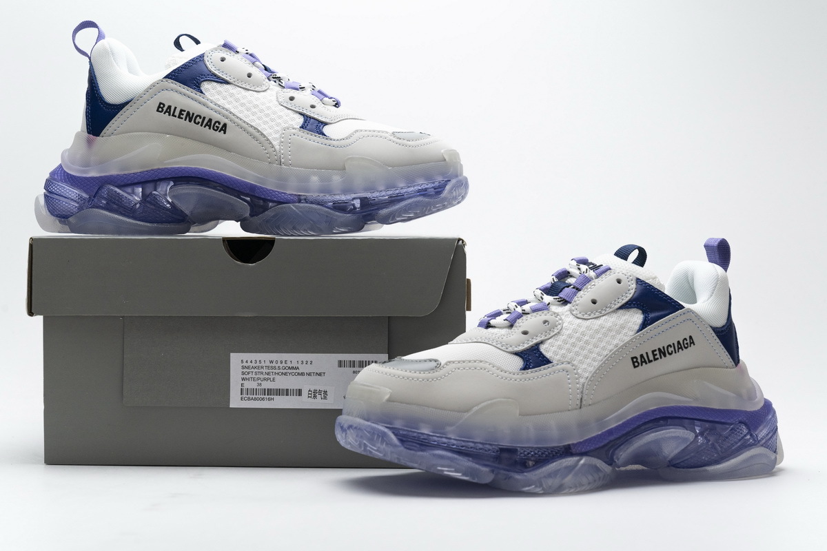      Balenciaga Triple S White Purple