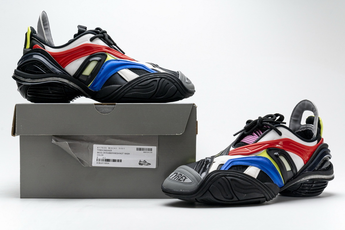 Zafa Wear Balenciaga Tyrex 5.0 Sneaker Black Blue Red