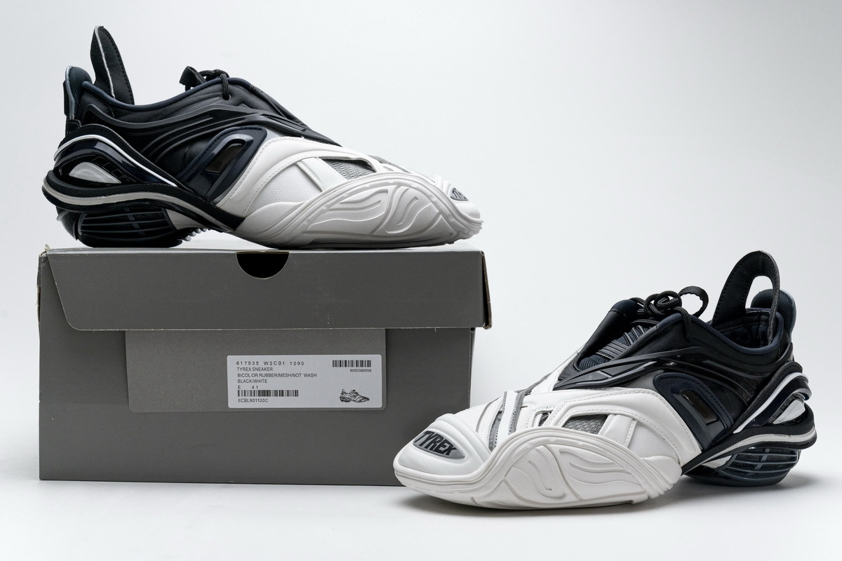 Zafa Wear Balenciaga Tyrex 5.0 Sneaker Black White
