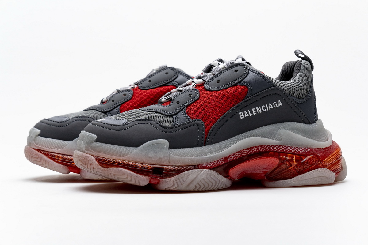 Zafa Wear Balenciaga Triple S Grey Red