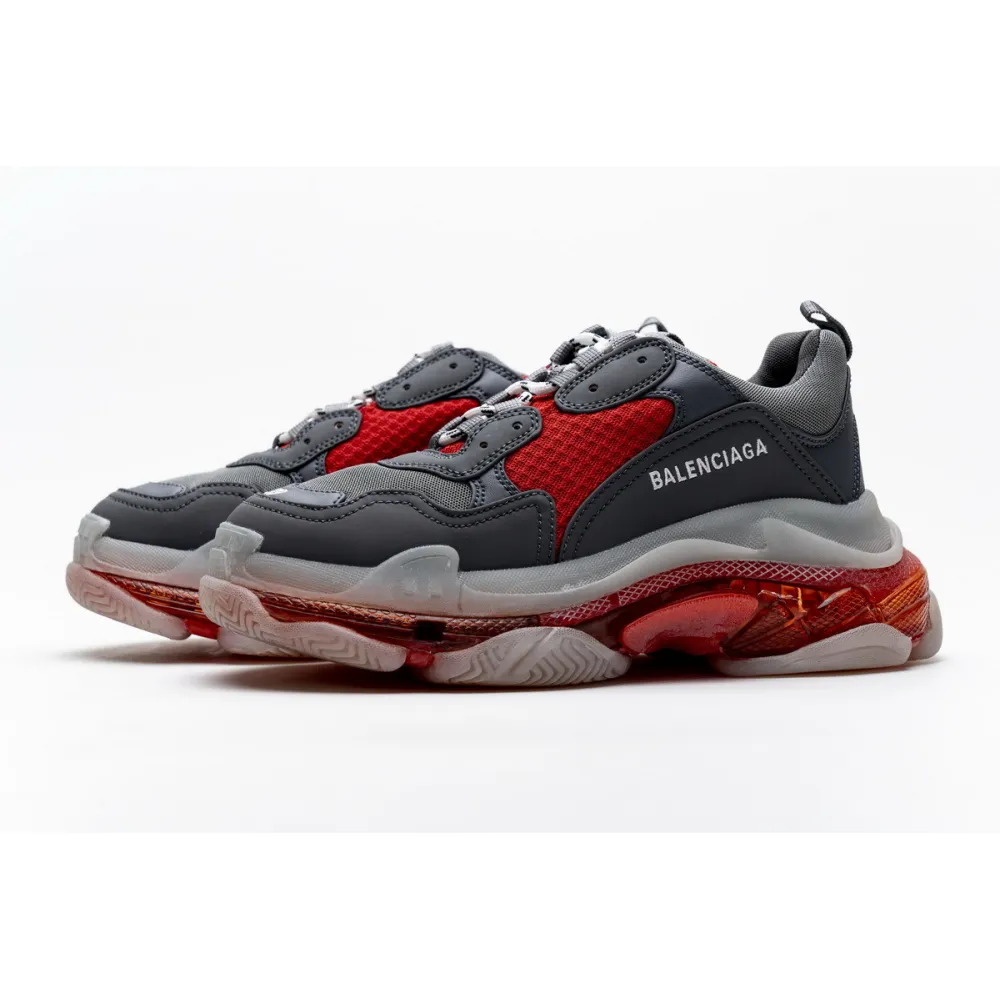 Zafa Wear Balenciaga Triple S Grey Red