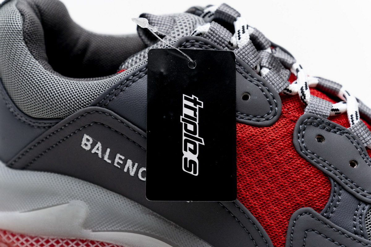 Zafa Wear Balenciaga Triple S Grey Red