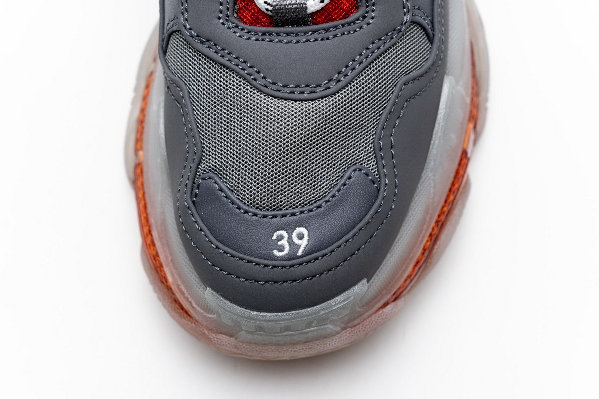 Zafa Wear Balenciaga Triple S Grey Red