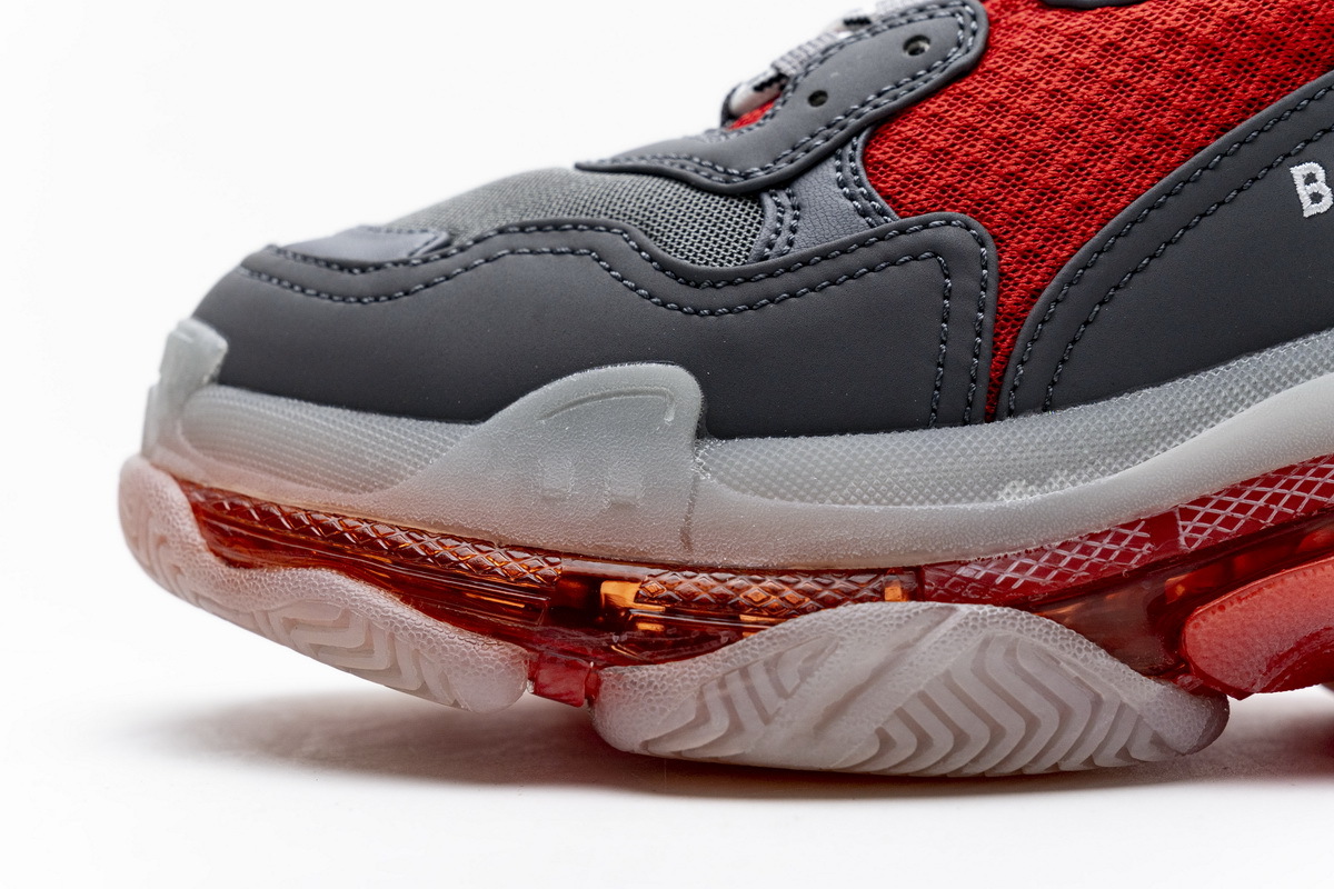 Zafa Wear Balenciaga Triple S Grey Red