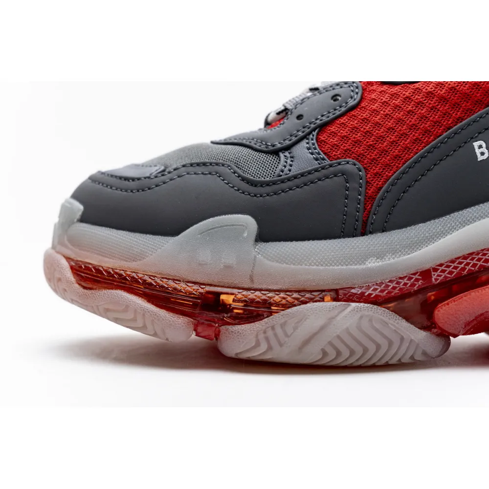 Zafa Wear Balenciaga Triple S Grey Red