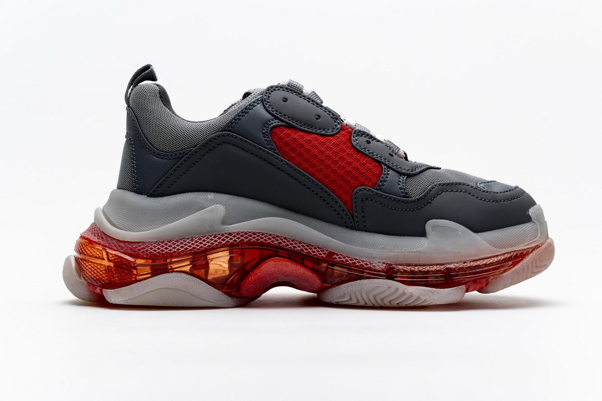 Zafa Wear Balenciaga Triple S Grey Red