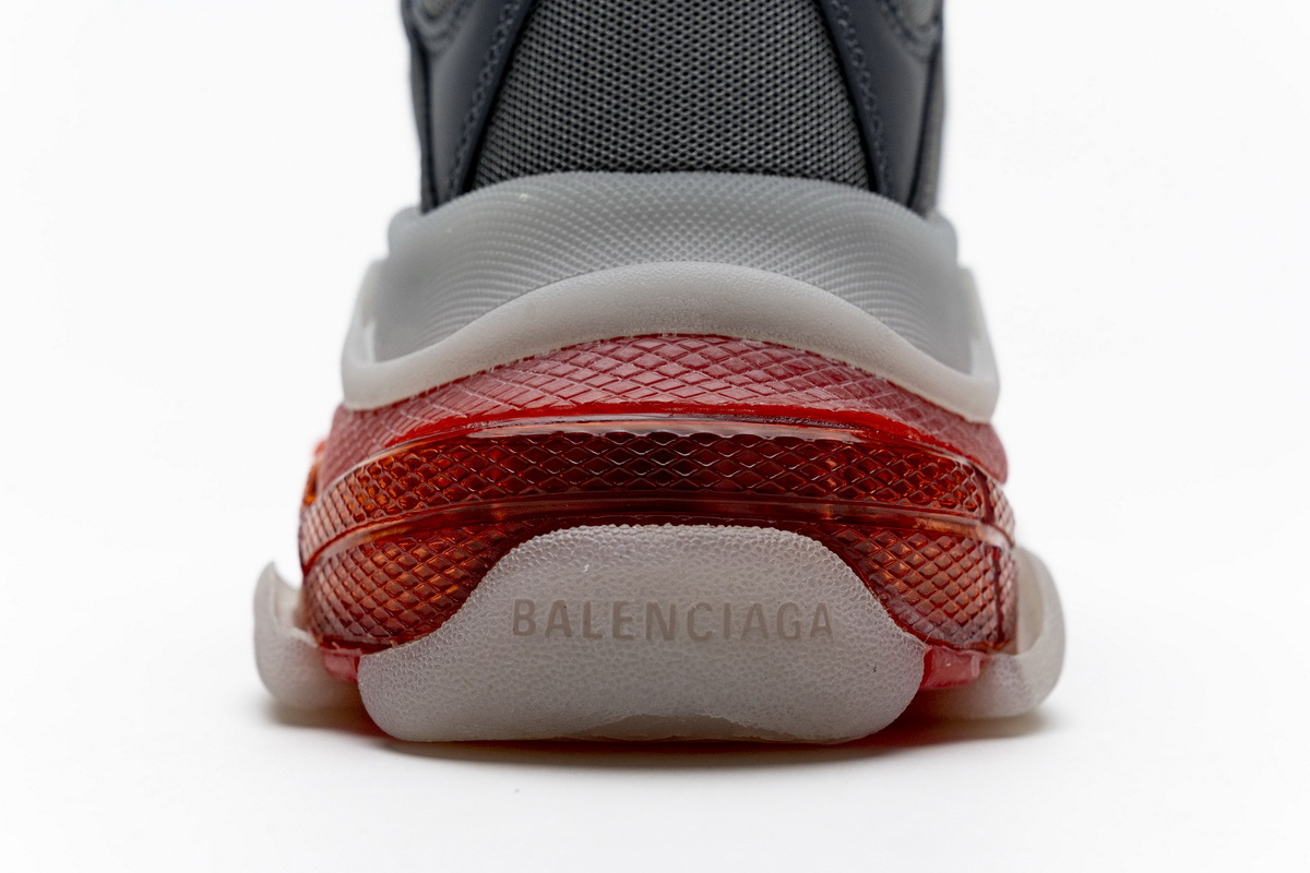 Zafa Wear Balenciaga Triple S Grey Red