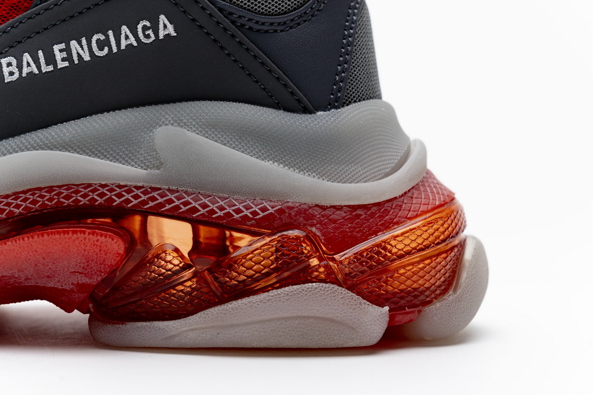 Zafa Wear Balenciaga Triple S Grey Red