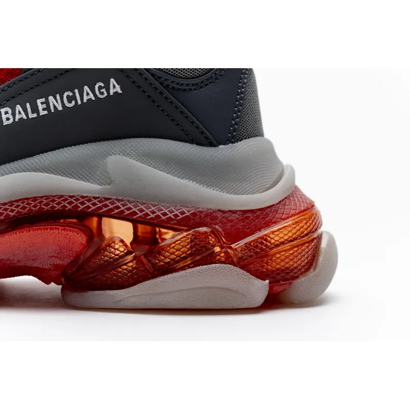 Zafa Wear Balenciaga Triple S Grey Red