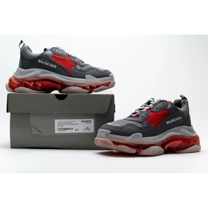 Zafa Wear Balenciaga Triple S Grey Red