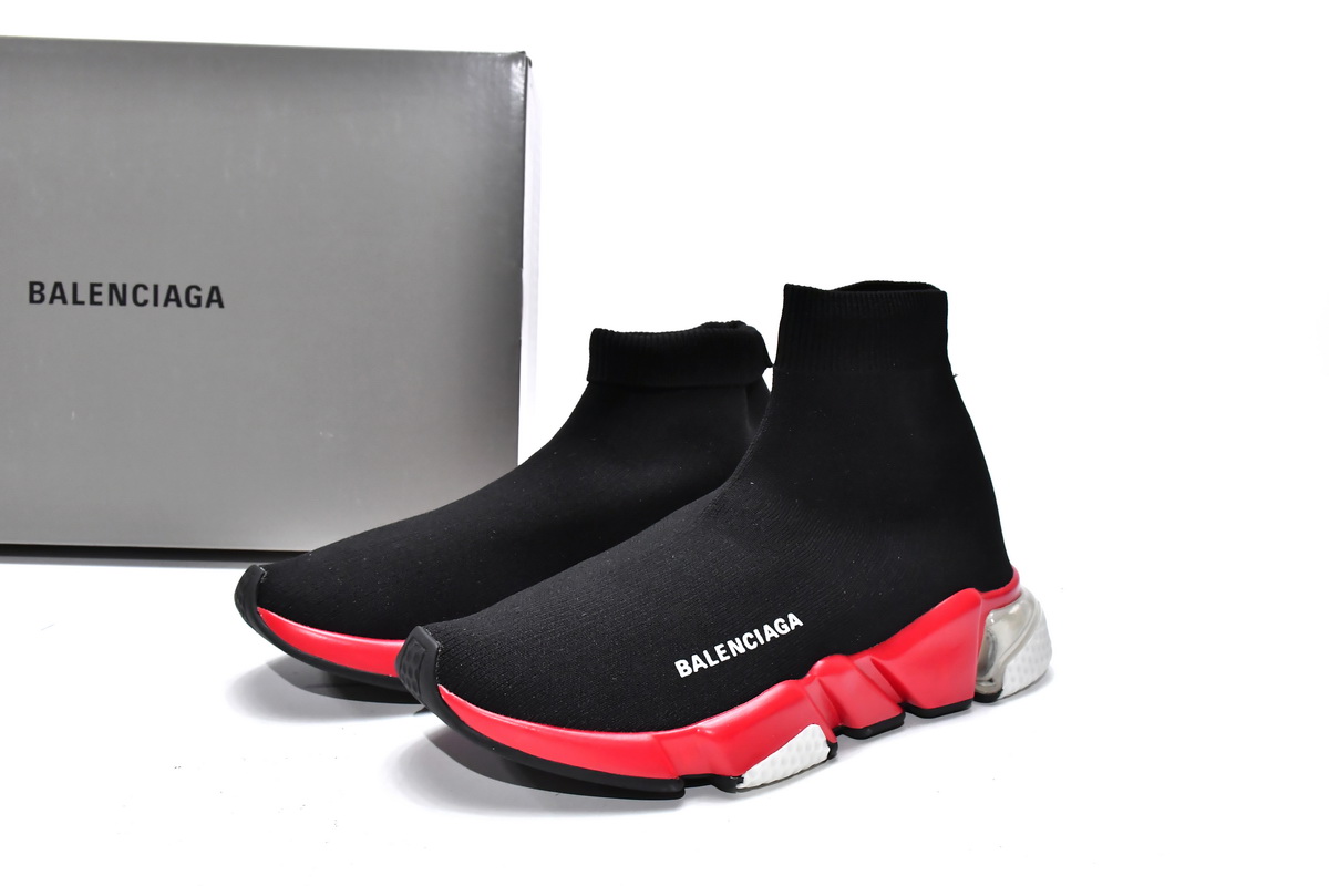 Pkgod Balenciaga Speed Trainer Black Red 2.0
