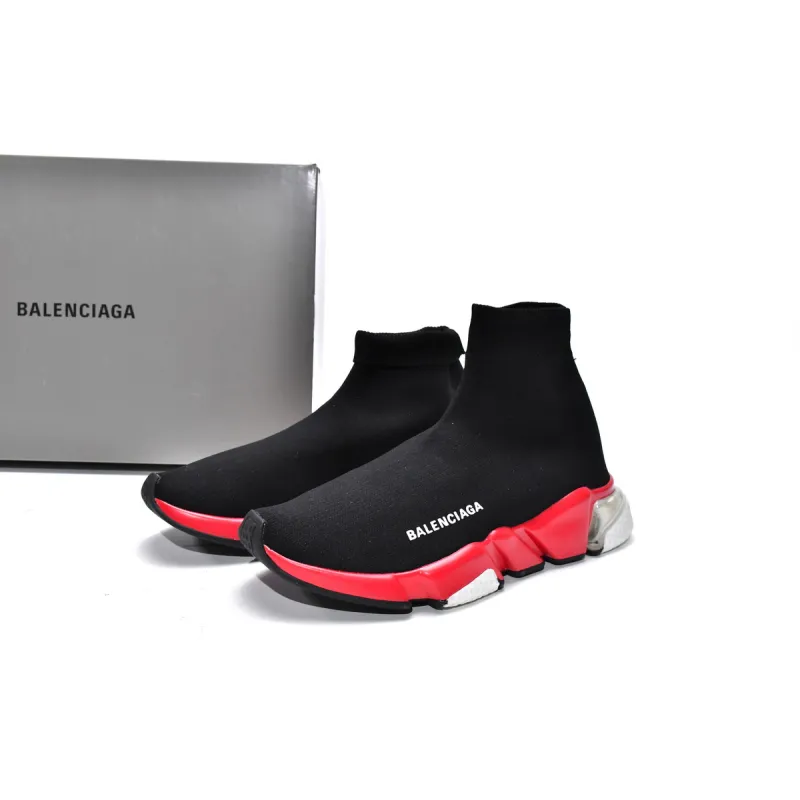 Pkgod Balenciaga Speed Trainer Black Red 2.0