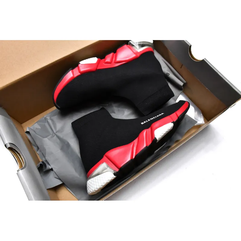 Pkgod Balenciaga Speed Trainer Black Red 2.0