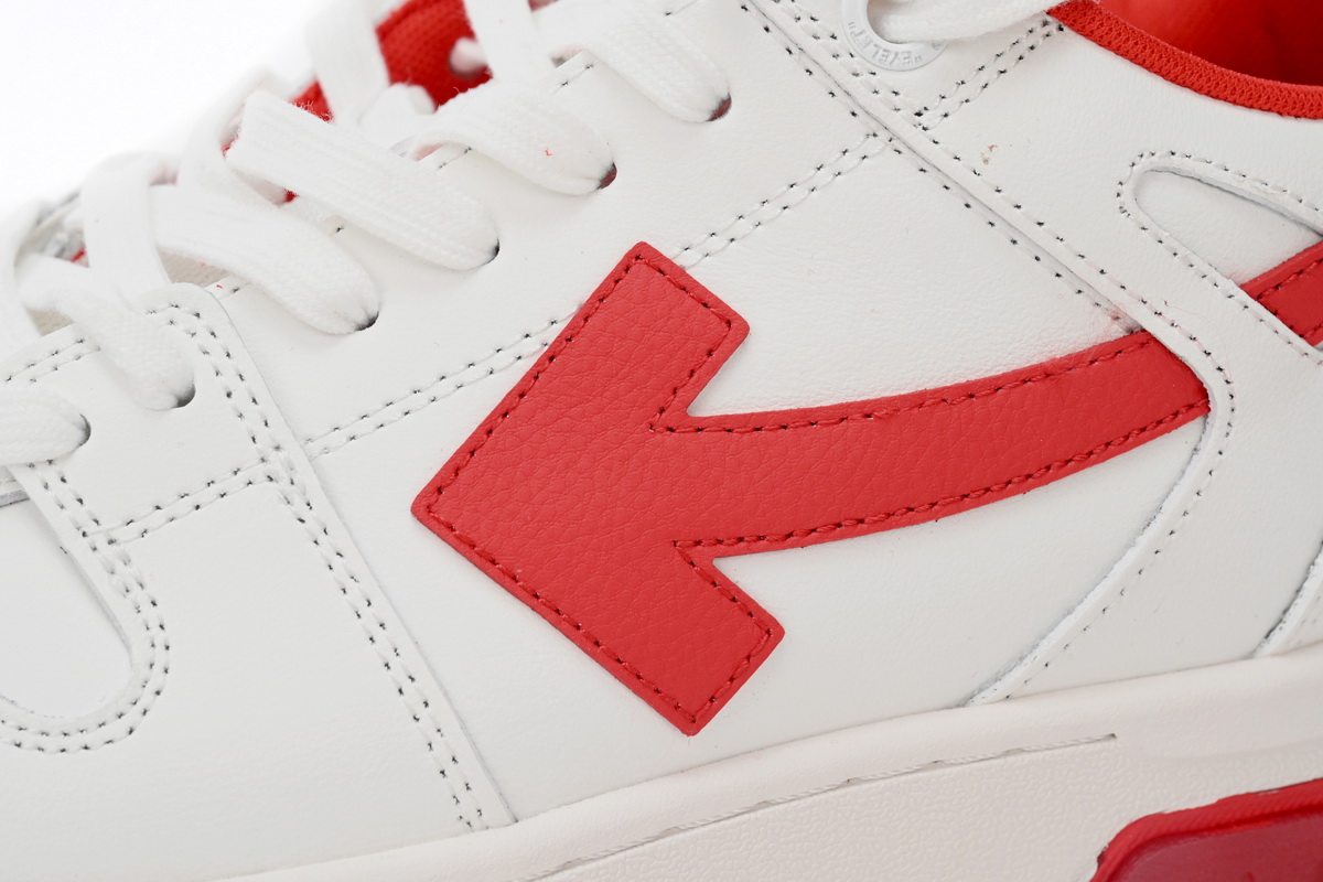 Pkgod OFF-WHITE Out Of Office "OOO" Low Tops White Red