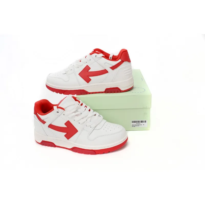 Pkgod OFF-WHITE Out Of Office "OOO" Low Tops White Red