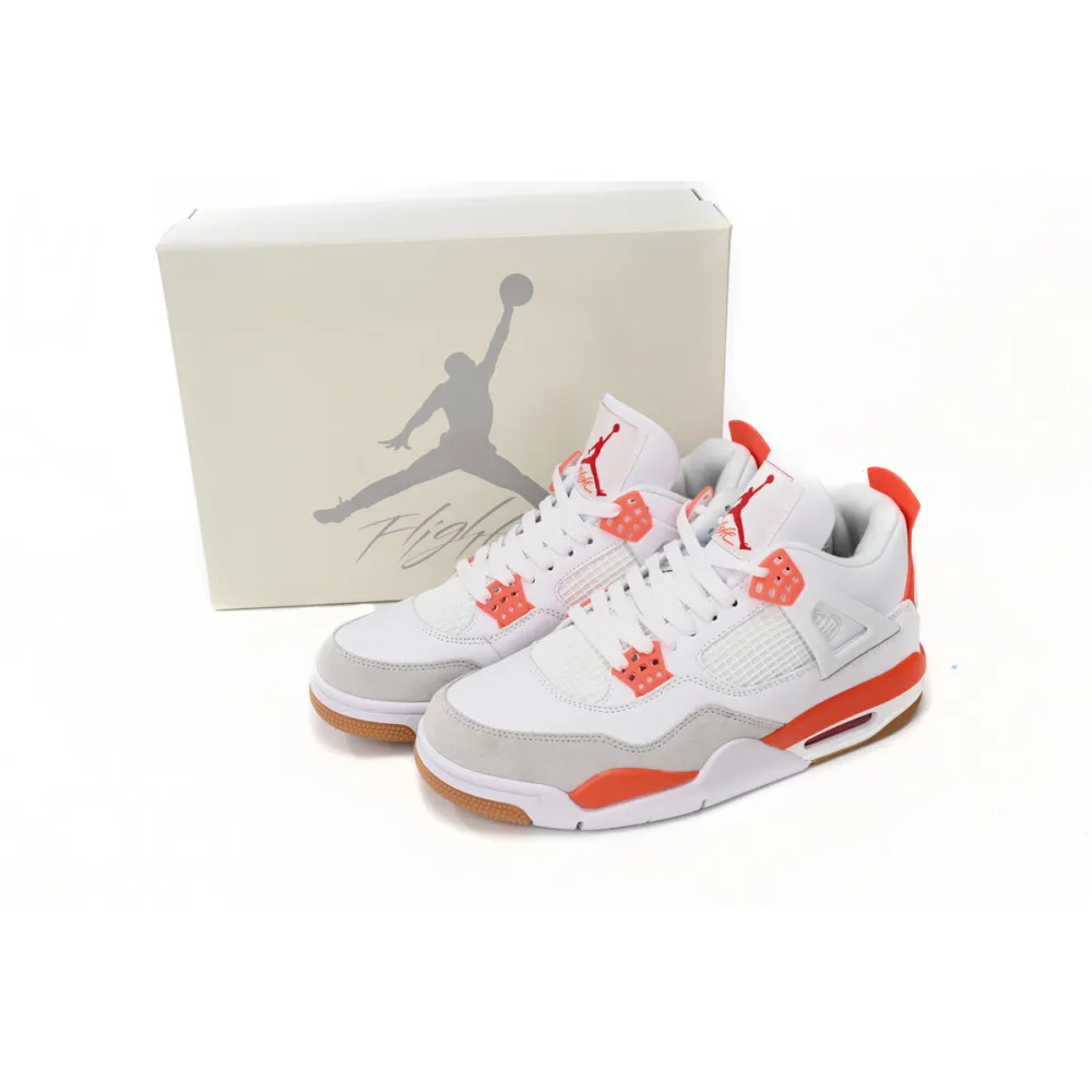XP Factory Sneakers & Air Jordan 4 White Orange DR5415-108