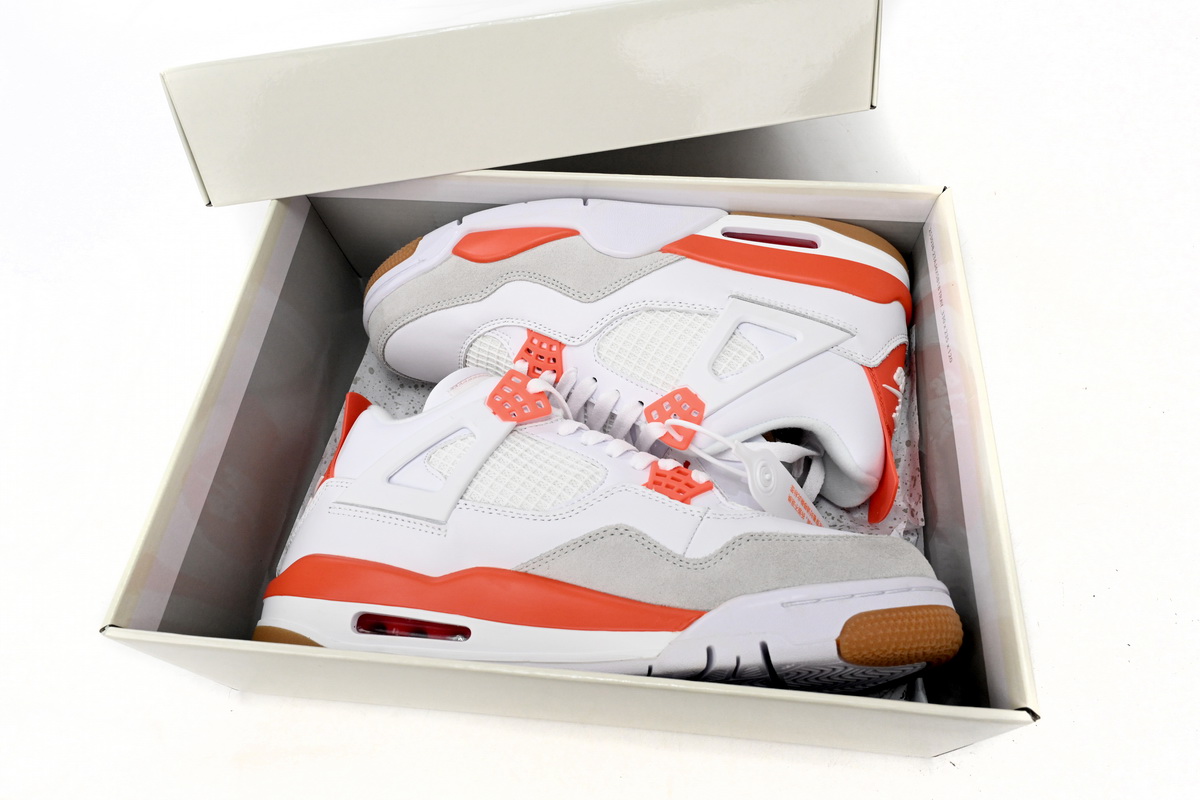 XP Factory Sneakers & Air Jordan 4 White Orange DR5415-108