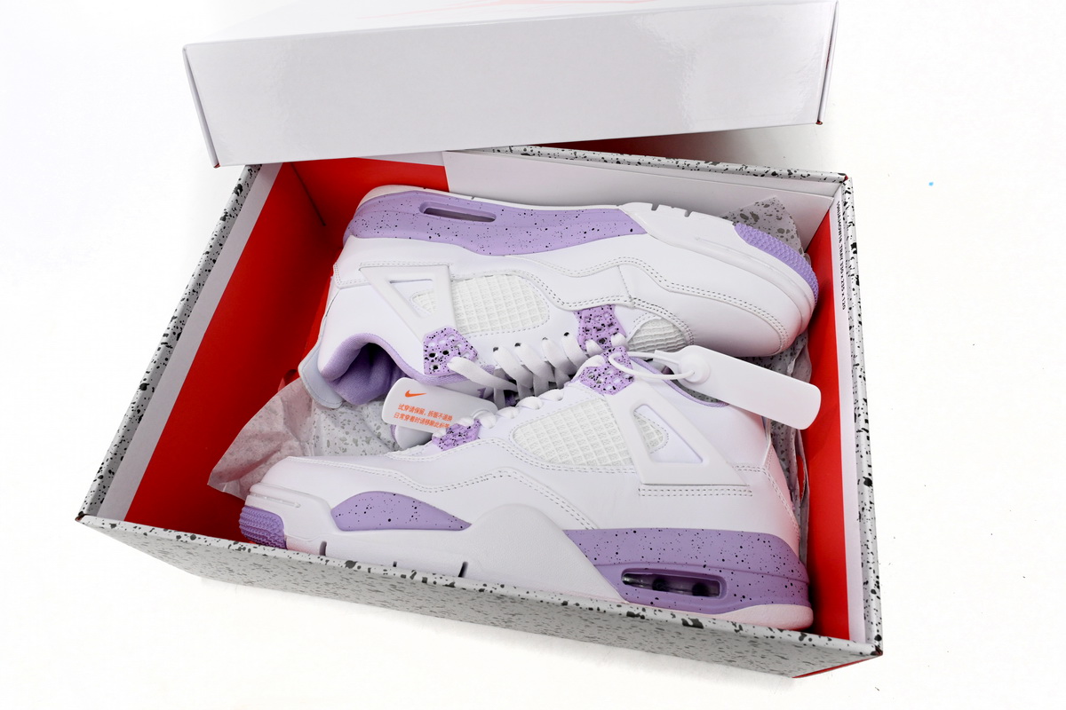 XP Factory Sneakers & Air Jordan 4 White Purple CT8527-115