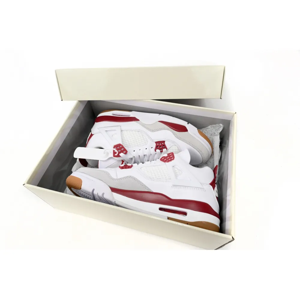 XP Factory Sneakers & Air Nike SB x Air Jordan 4 White Red DR5415-160