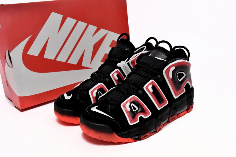 Pkgod Nike Air More Uptempo Black White Laser Crimson