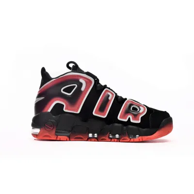 Pkgod Nike Air More Uptempo Black White Laser Crimson 02