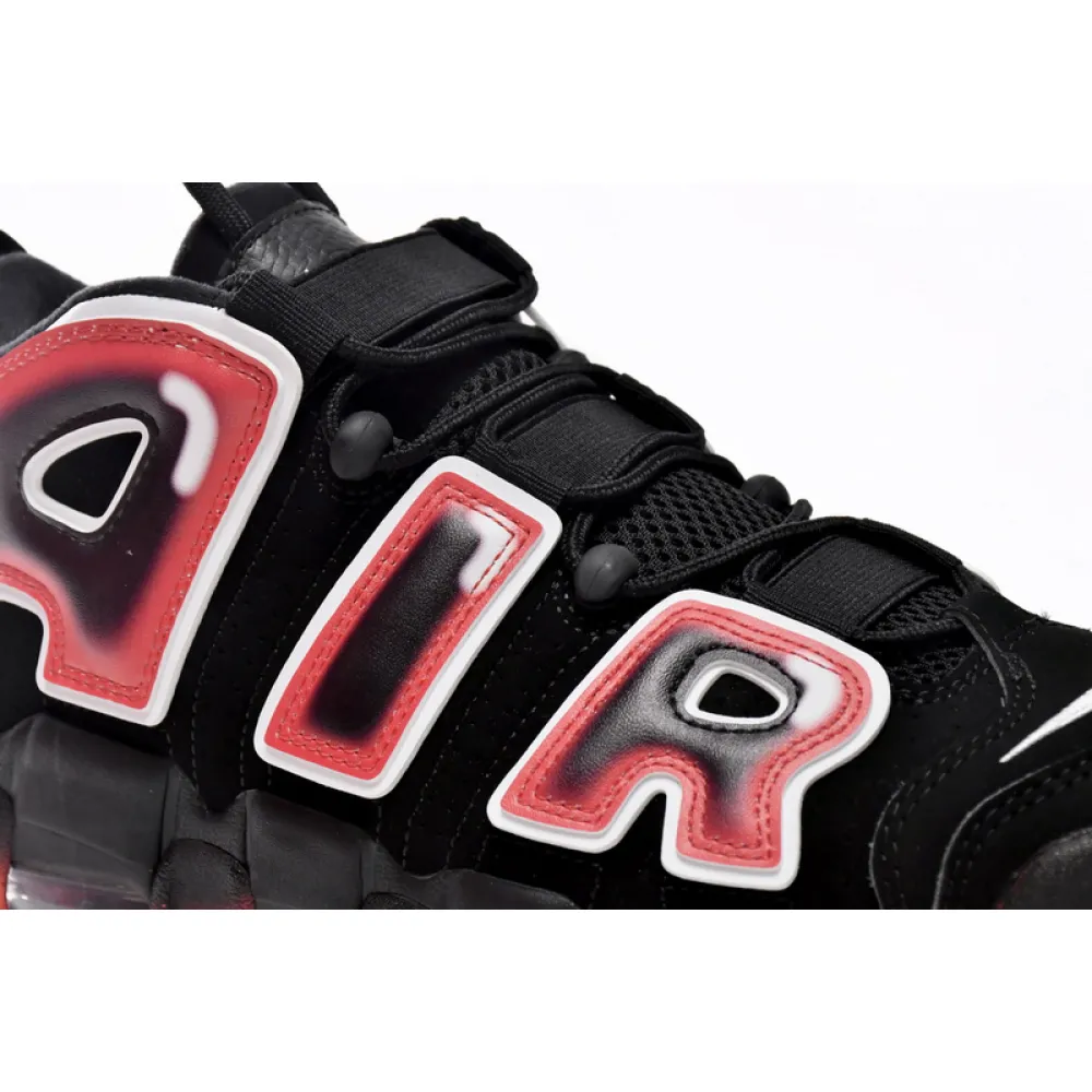 Pkgod Nike Air More Uptempo Black White Laser Crimson