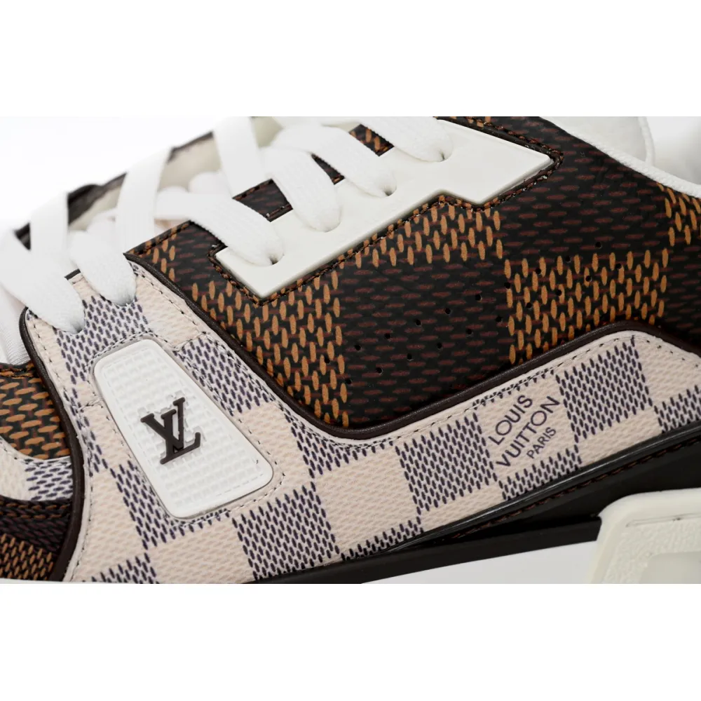 Zafa Wear  Louis Vuitton LV Trainer#54 Damier Ebene Multi