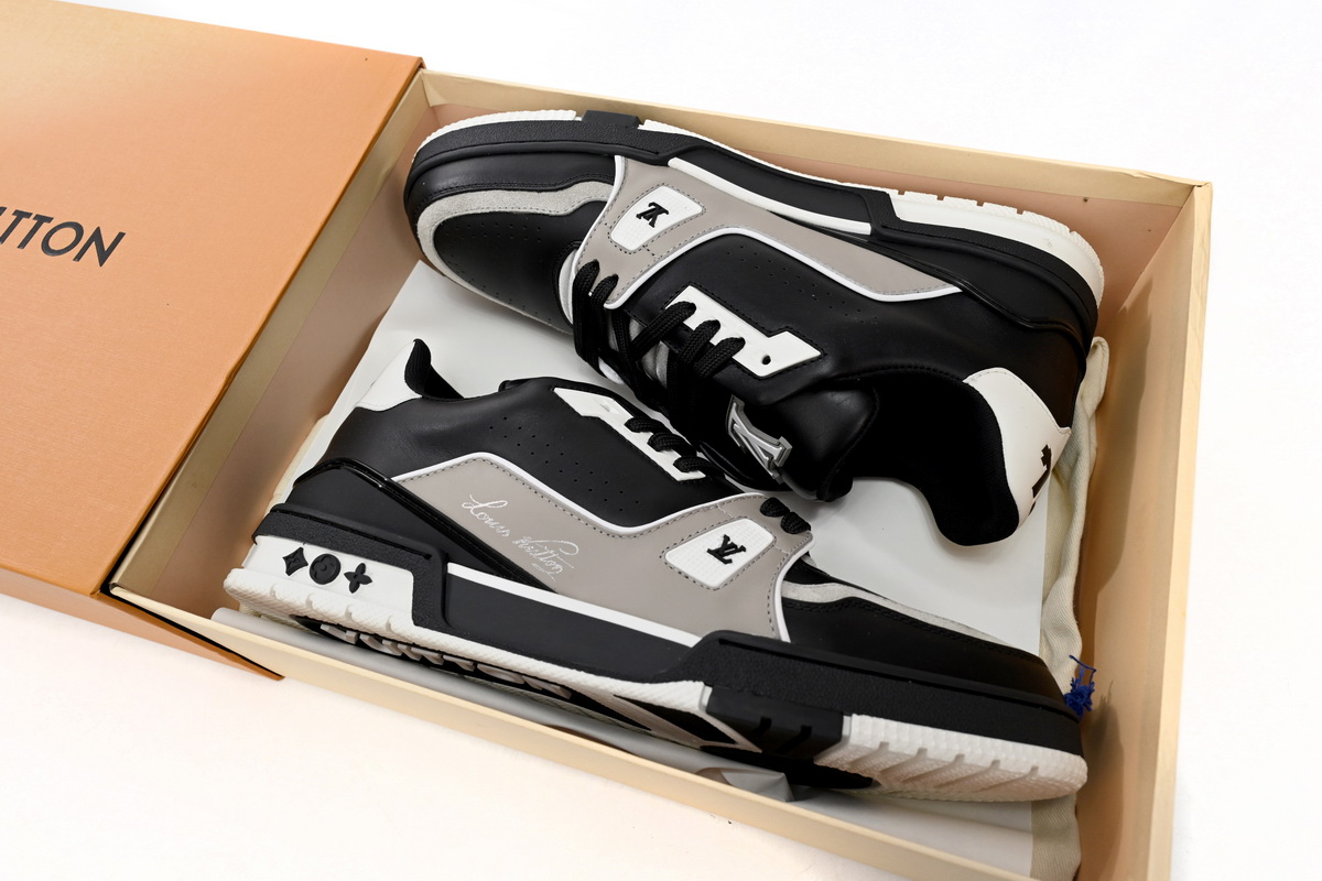 Zafa Wear Louis Vuitton LV Trainer Black Grey White